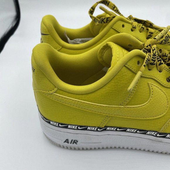 NIKE Women's Air Force 1 Low SE Premium OVERBRANDING in BRIGHT CITRON sz  9-VGUC - Picture 14 of 15